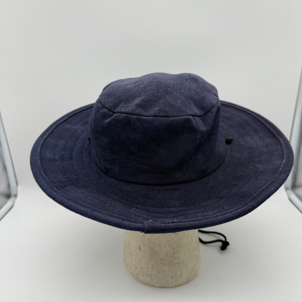 Yamaha Hat Navy Blue Sun Bucket Fishing Cap Embroidered Logo Adjustable Boonie - Picture 4 of 9